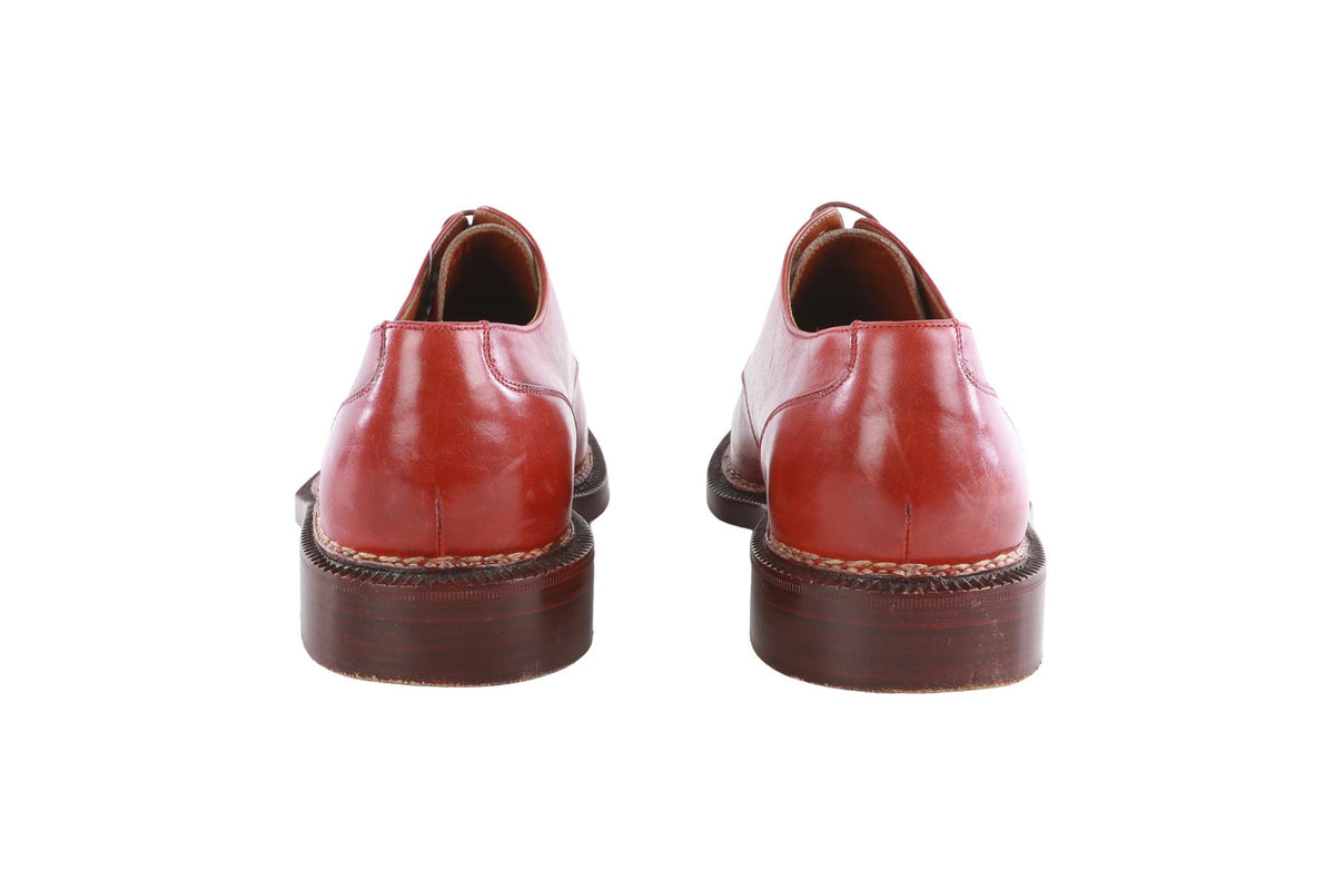 JIL SANDER RED MEN'S DERBY SHOES EU 42 UK 8 US 9