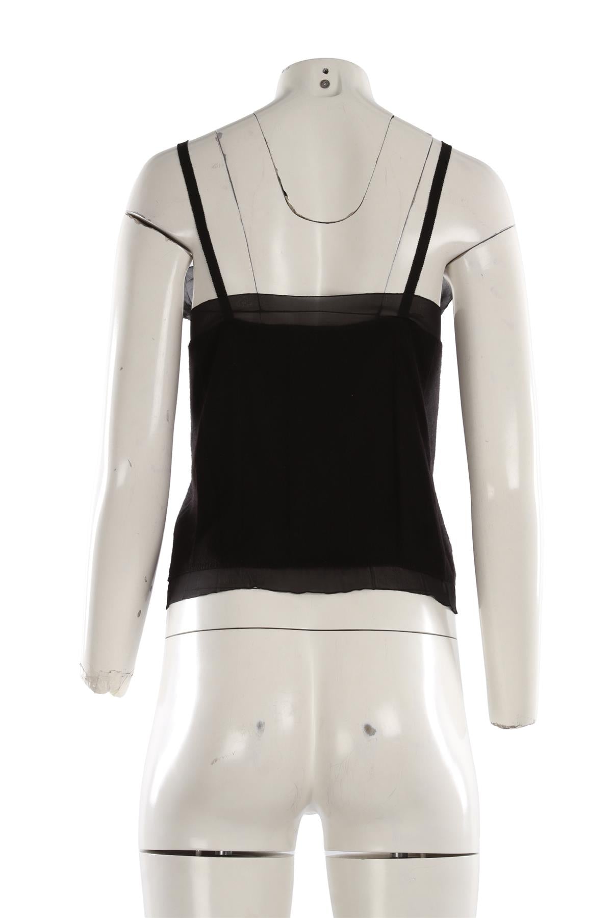 PRADA BLACK WOOL VEST IT 42 UK 10