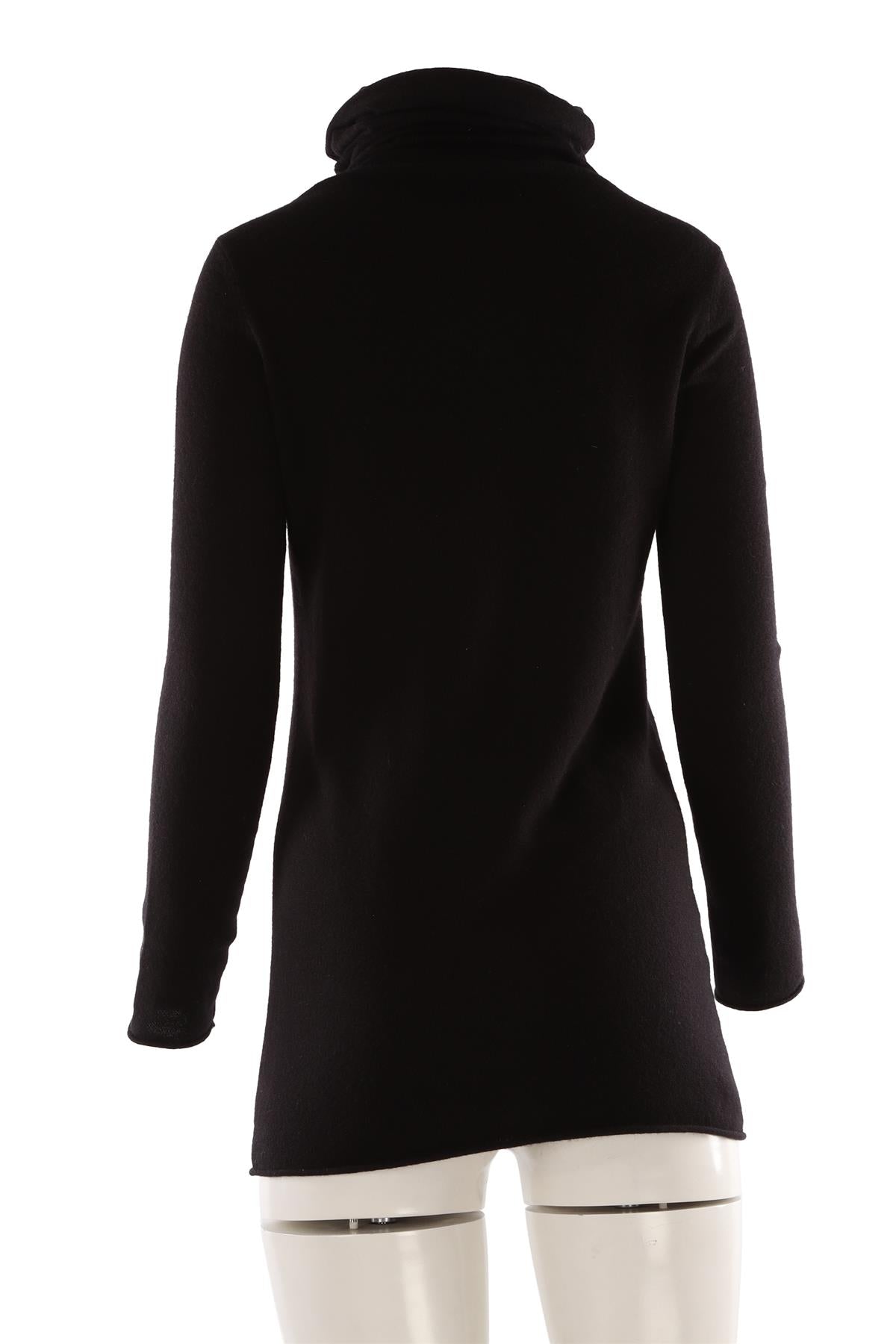 BLACK CASHMERE MINI DRESS