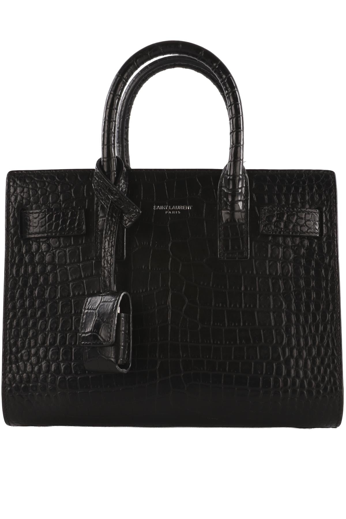 BLACK SAC DE JOUR NANO LEATHER TOTE BAG