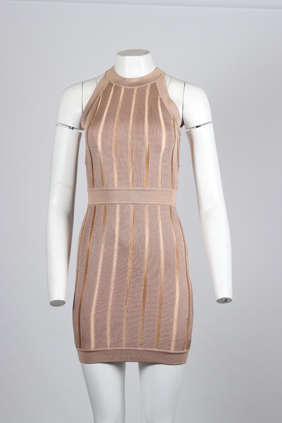 BALMAIN STRETCH KNIT MINI DRESS FR 36 UK 8