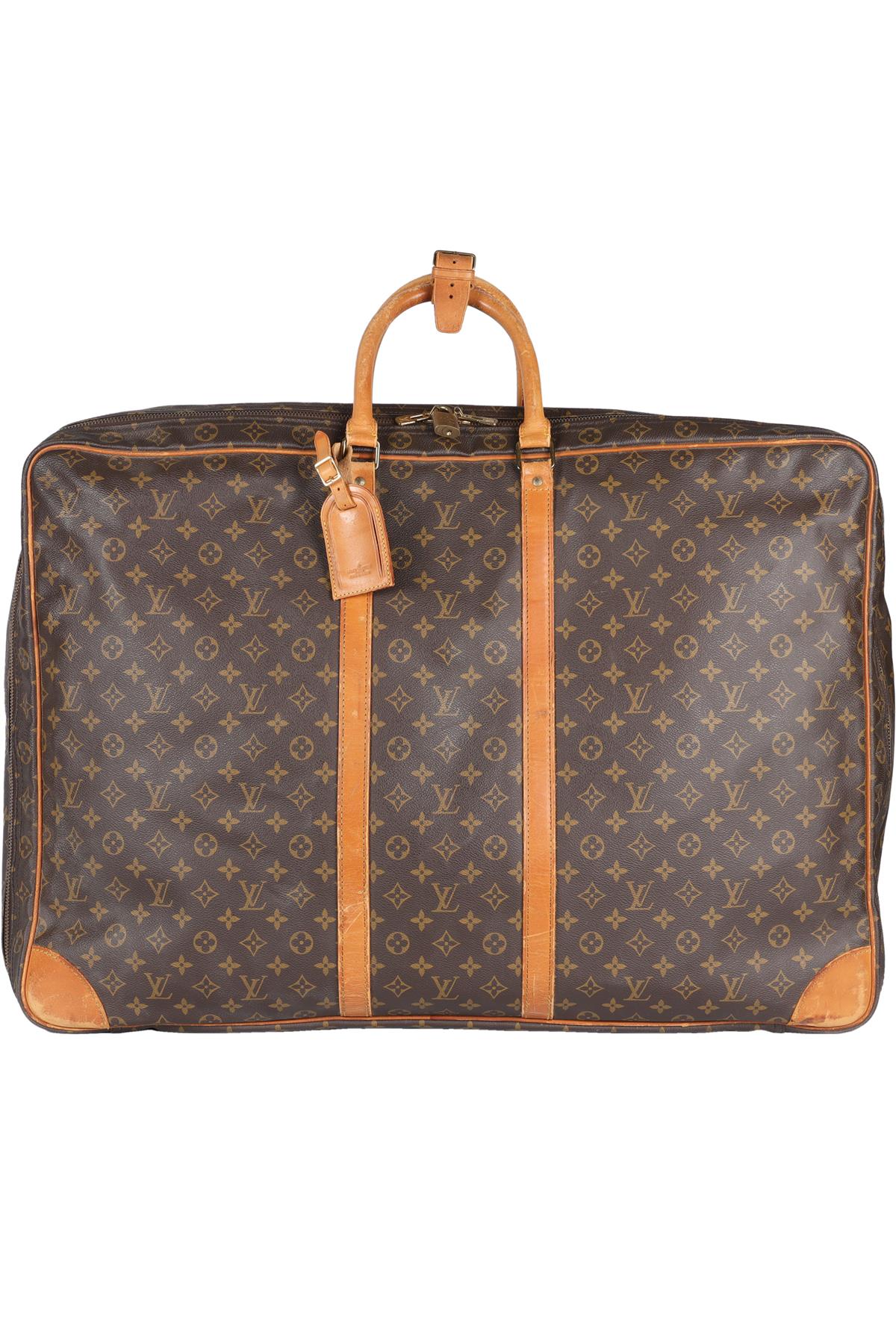 LOUIS VUITTON BROWN 1987 SIRIUS 70 MONOGRAM COATED CANVAS SUITCASE