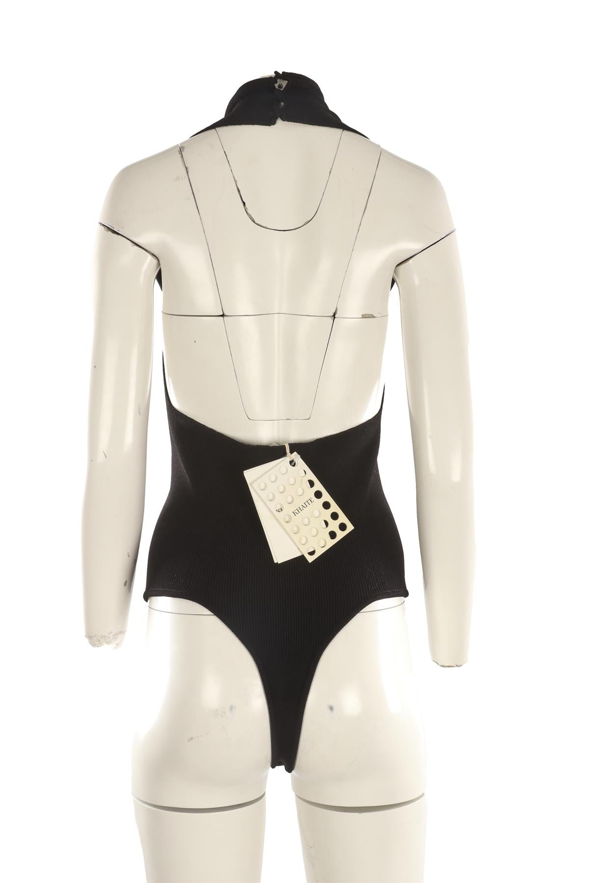 KHAITE BLACK KNIT BODYSUIT LARGE