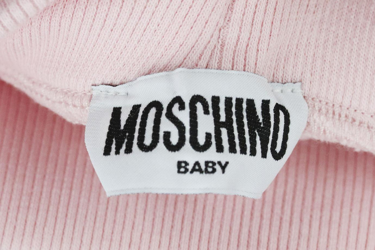 MOSCHINO BABY GIRLS LOGO VELOUR TRACKSUIT 6-9 MONTHS