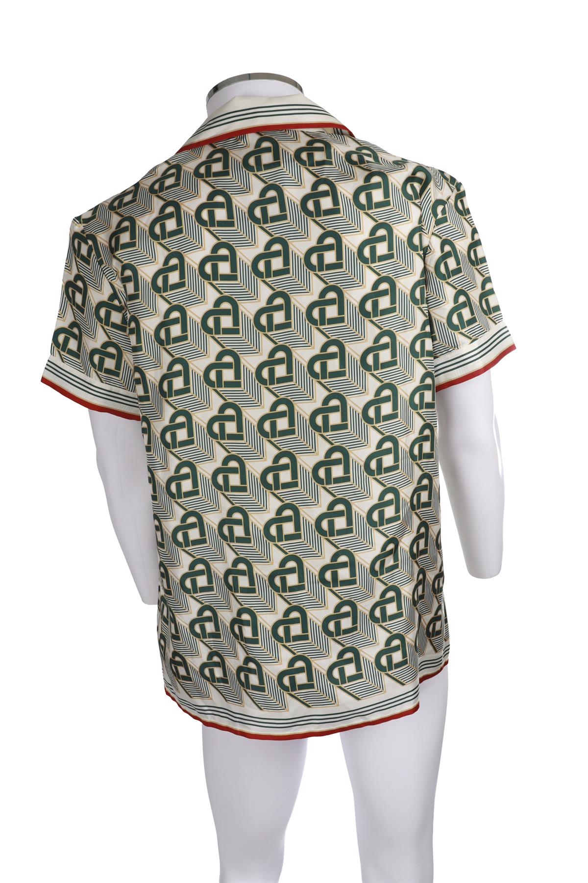 CASABLANCA MULTI MEN'S SILK SHIRT MEDIUM