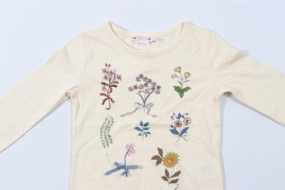 BONPOINT CREAM KIDS GIRLS TOP 6 YEARS
