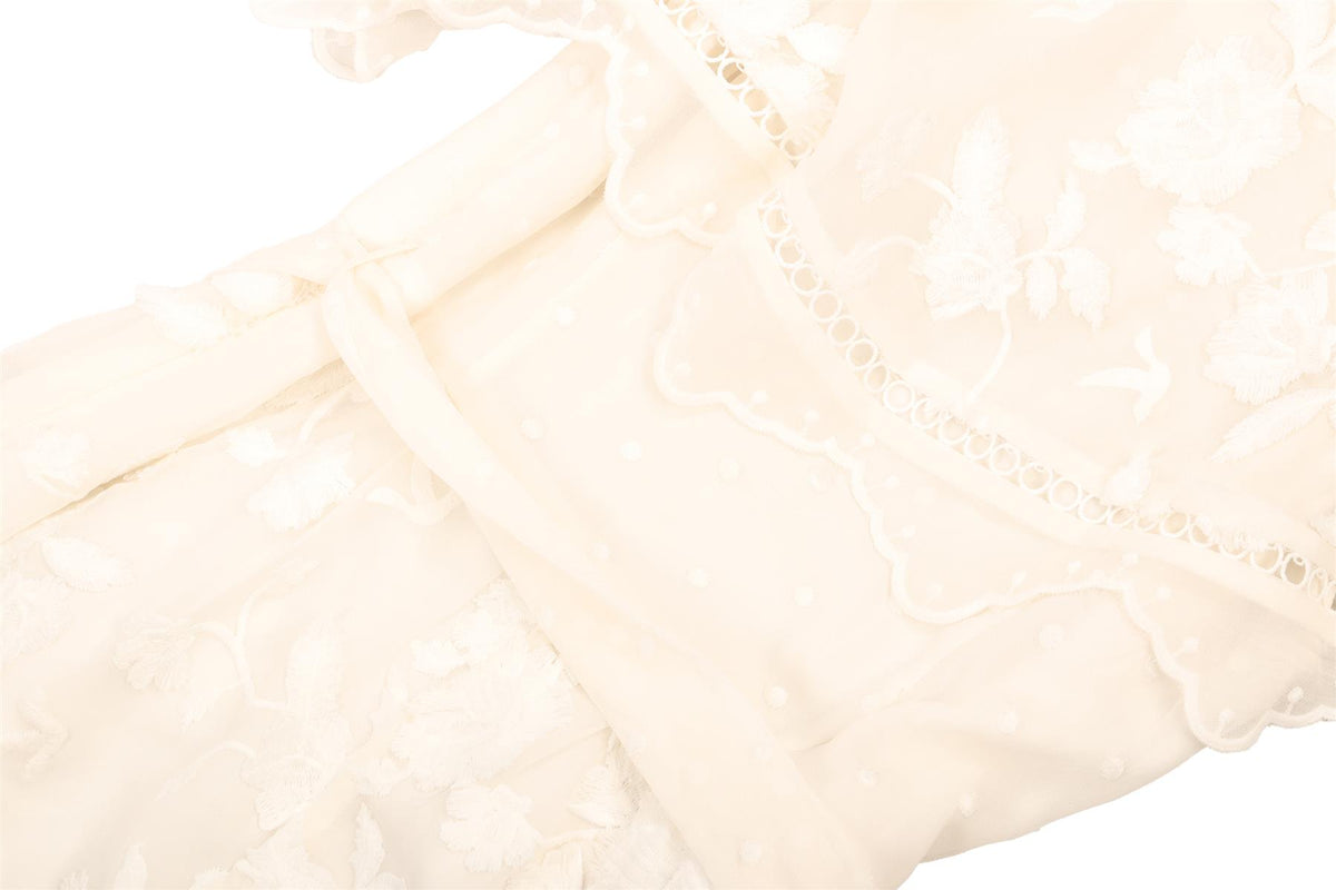 ZIMMERMANN IVORY SILK PLAYSUIT 1 UK 10