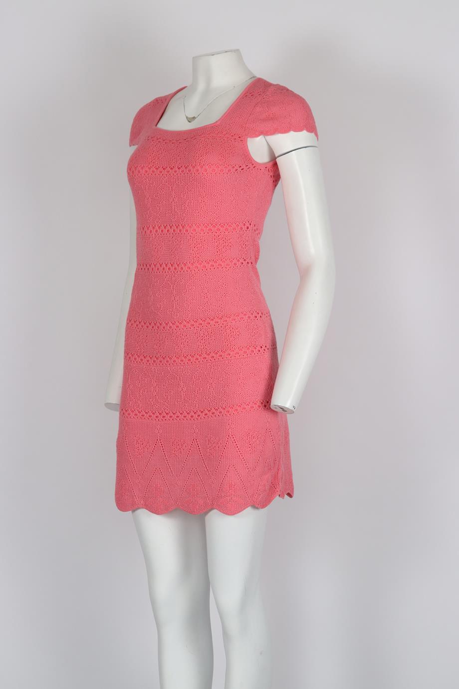 LOVESHACKFANCY CROCHET KNIT MINI DRESS MEDIUM