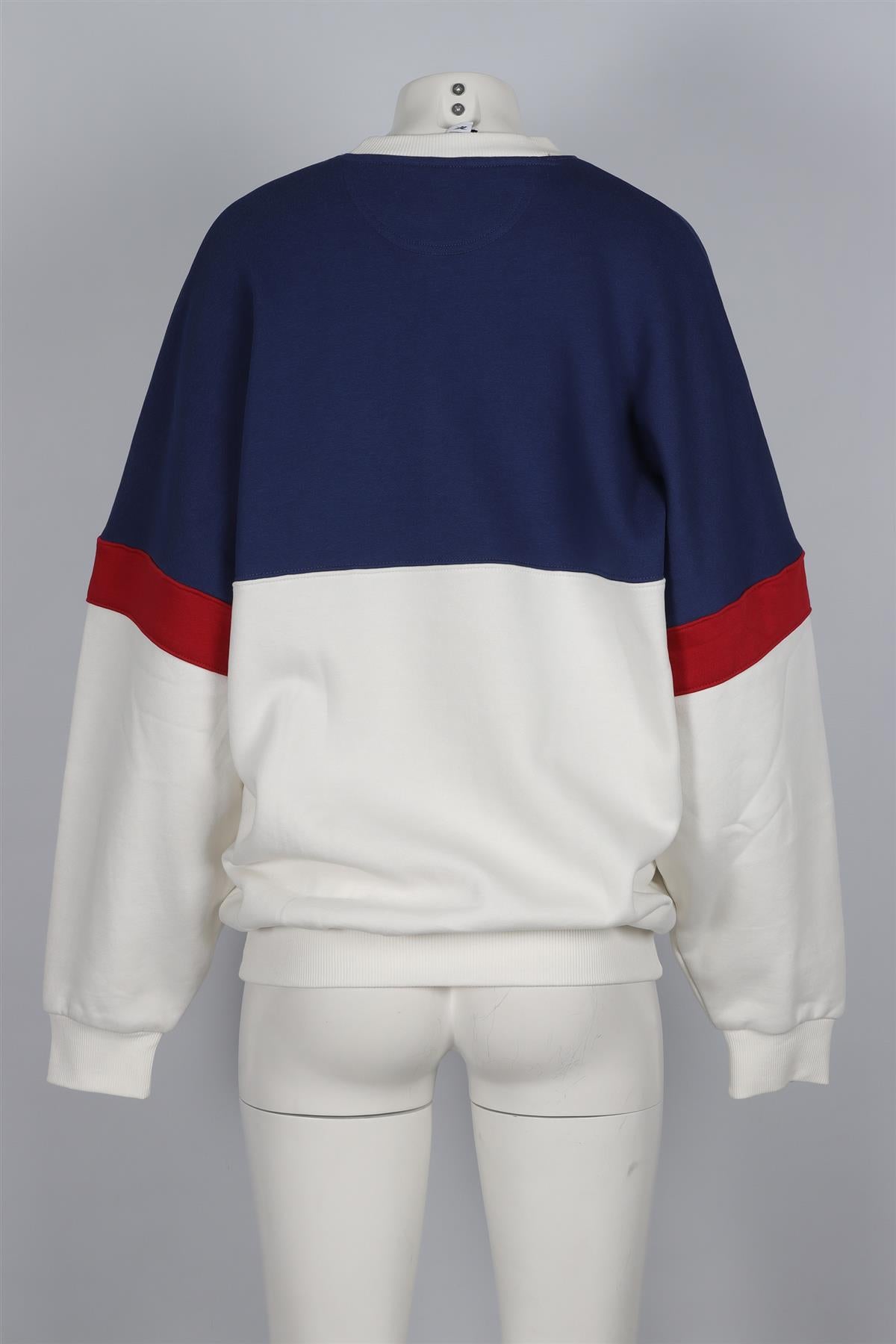 ANINE BING + REEBOK WHITE COTTON SWEATSHIRT XSMALL