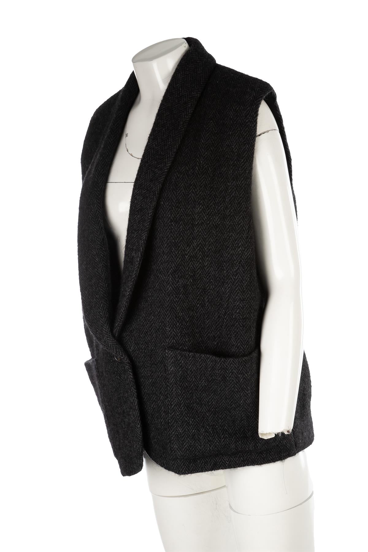ISABEL MARANT BLACK WOOL GILET 0 UK 6