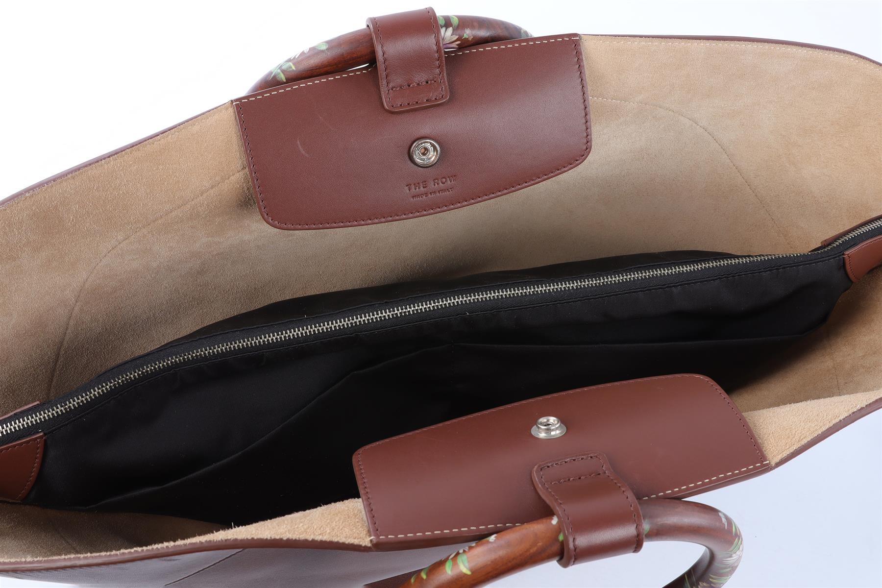 THE ROW BROWN MARKET LEATHER TOTE BAG