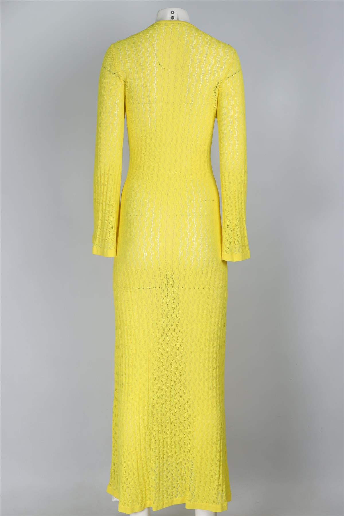 DODO BAR OR YELLOW KNIT MAXI DRESS IT 40 UK 8