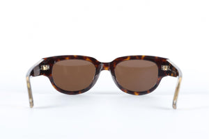 BOTTEGA VENETA BROWN CAT EYE ACETATE SUNGLASSES
