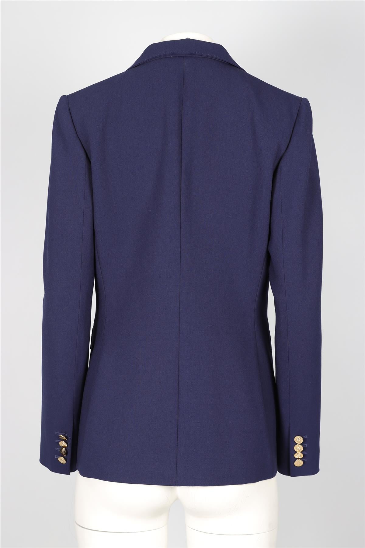 RALPH LAUREN PURPLE LABEL BLUE WOOL BLAZER US 10 UK 14