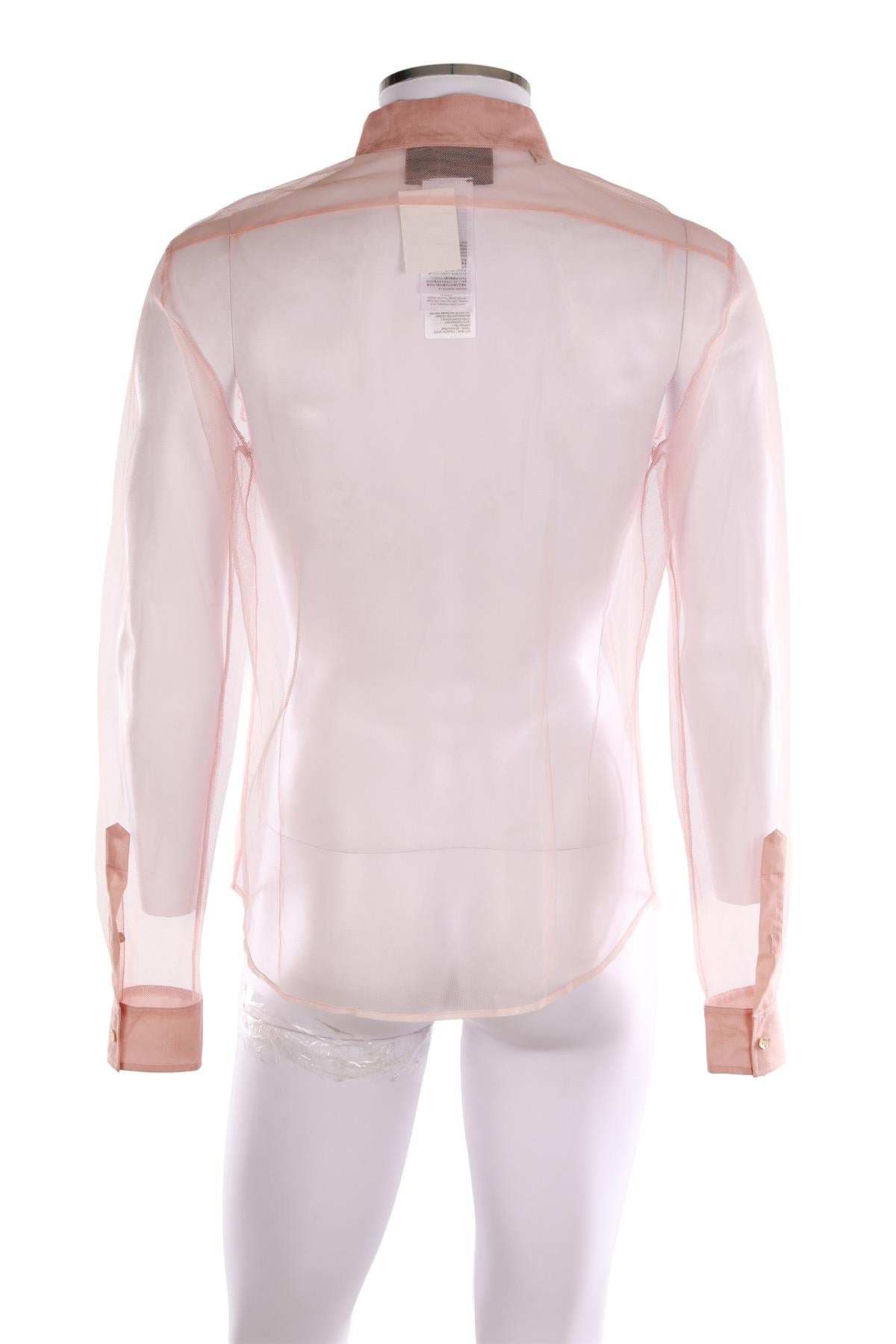 GUCCI PINK MEN'S MESH SHIRT IT 52 UK 42