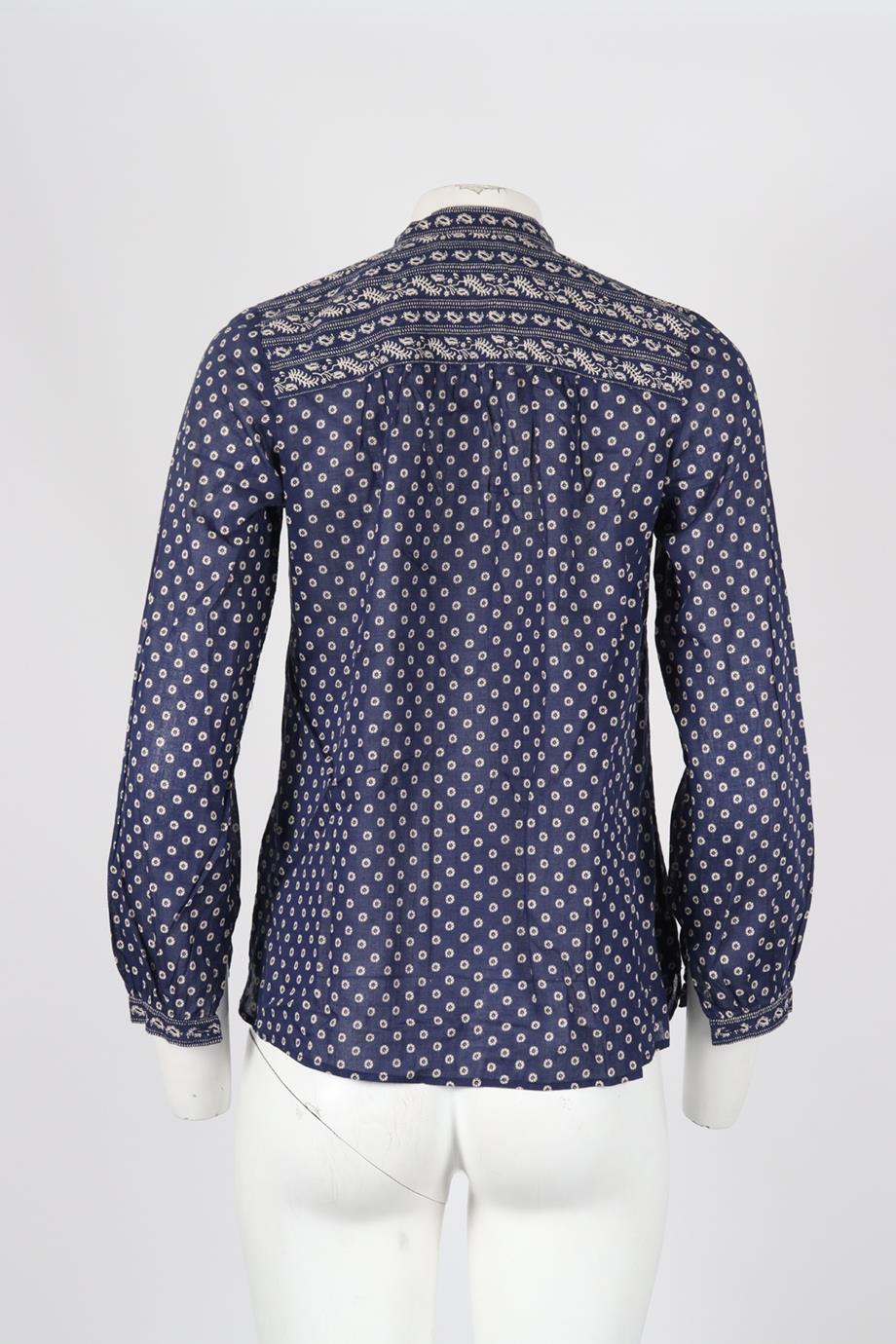 ISABEL MARANT ÉTOILE PRINTED COTTON TOP FR 34 UK 6