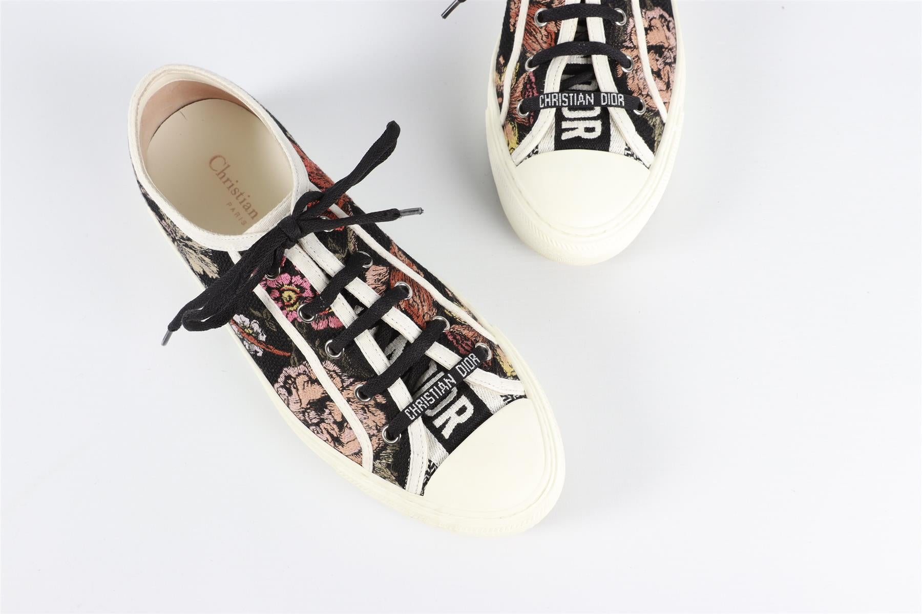 CHRISTIAN DIOR BLACK WALK'N'DIOR CANVAS SNEAKERS