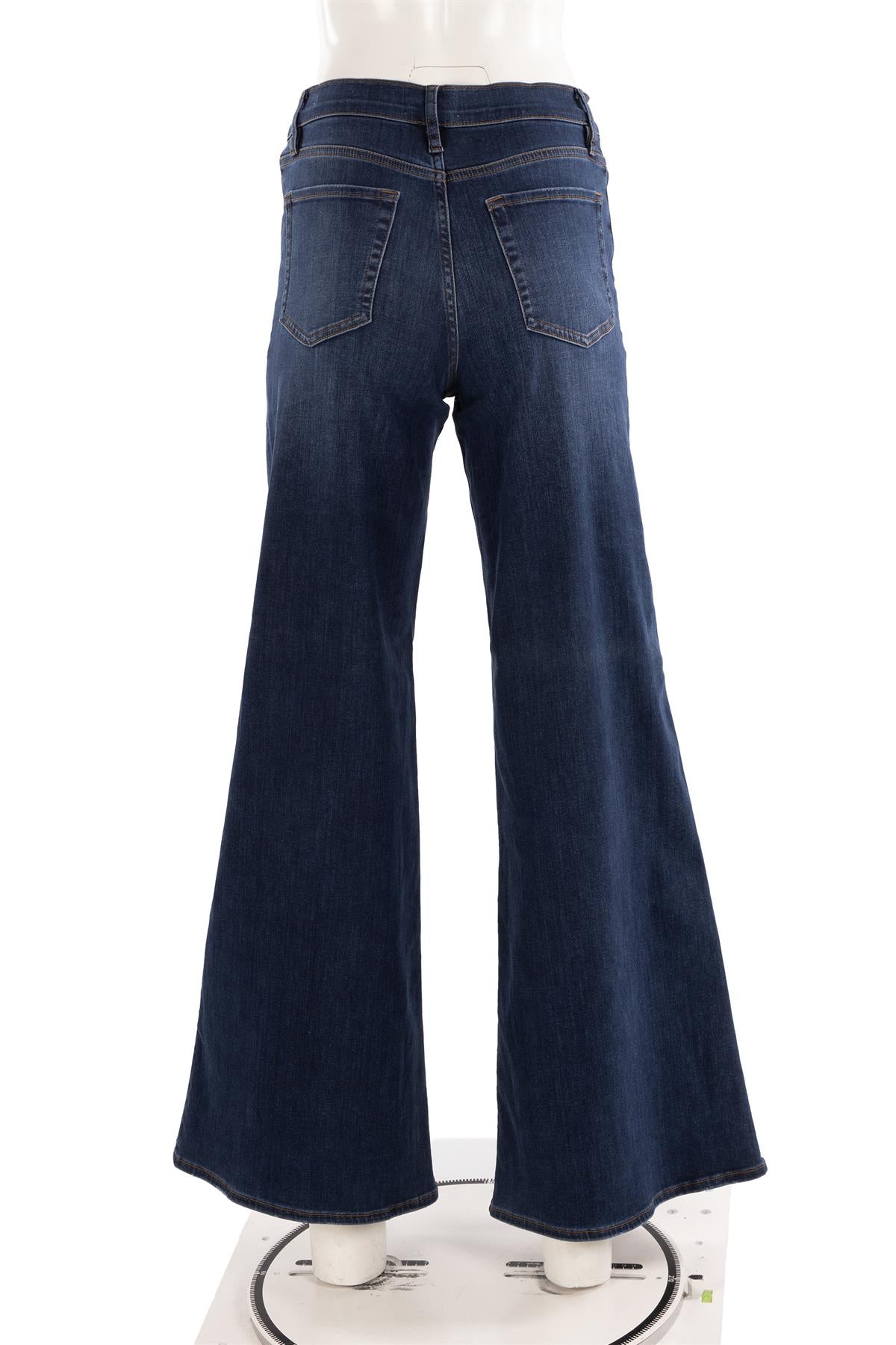 FRAME BLUE HIGH RISE WIDE LEG JEANS W28 UK 10