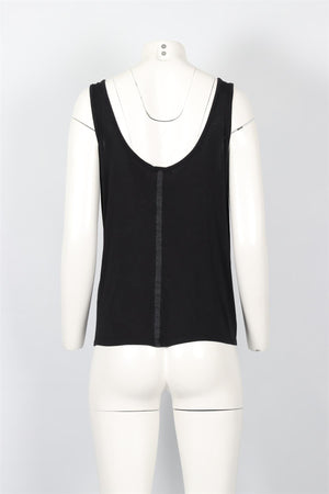 THE ROW BLACK COTTON TOP SMALL