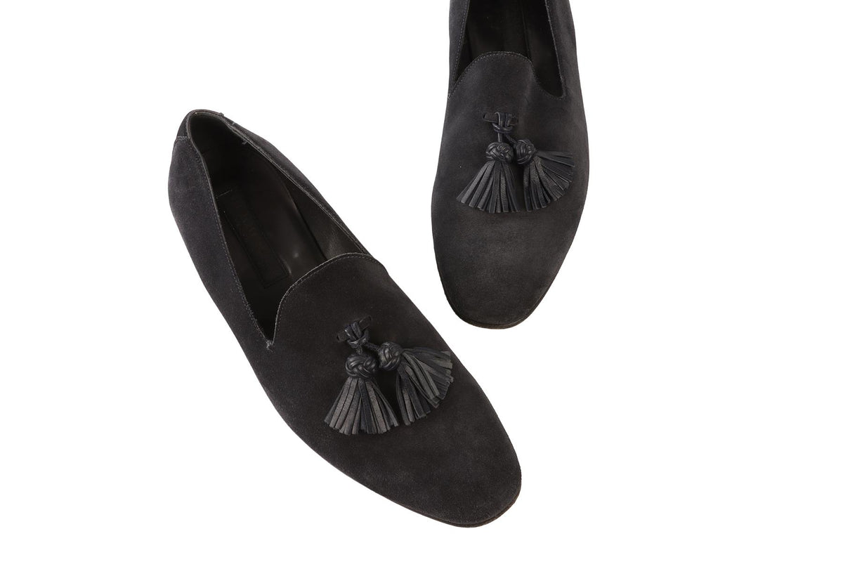BURBERRY NAVY MEN'S SUEDE LOAFERS EU 42 UK 9 US 12