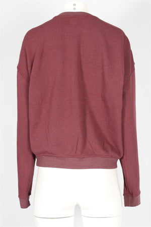 WSLY BURGUNDY COTTON BLEND SWEATSHIRT SMALL