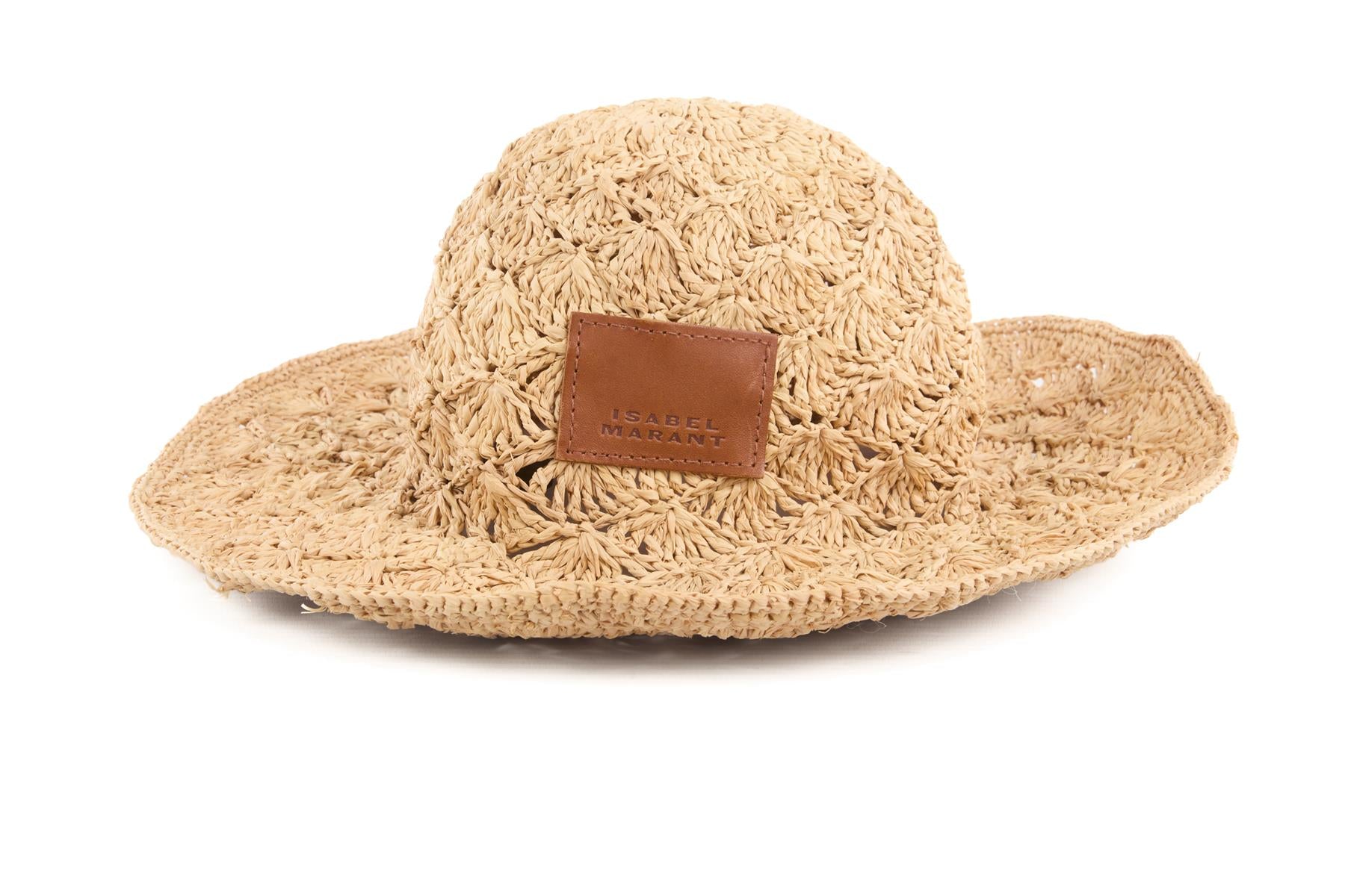 ISABEL MARANT BEIGE RAFFIA HAT