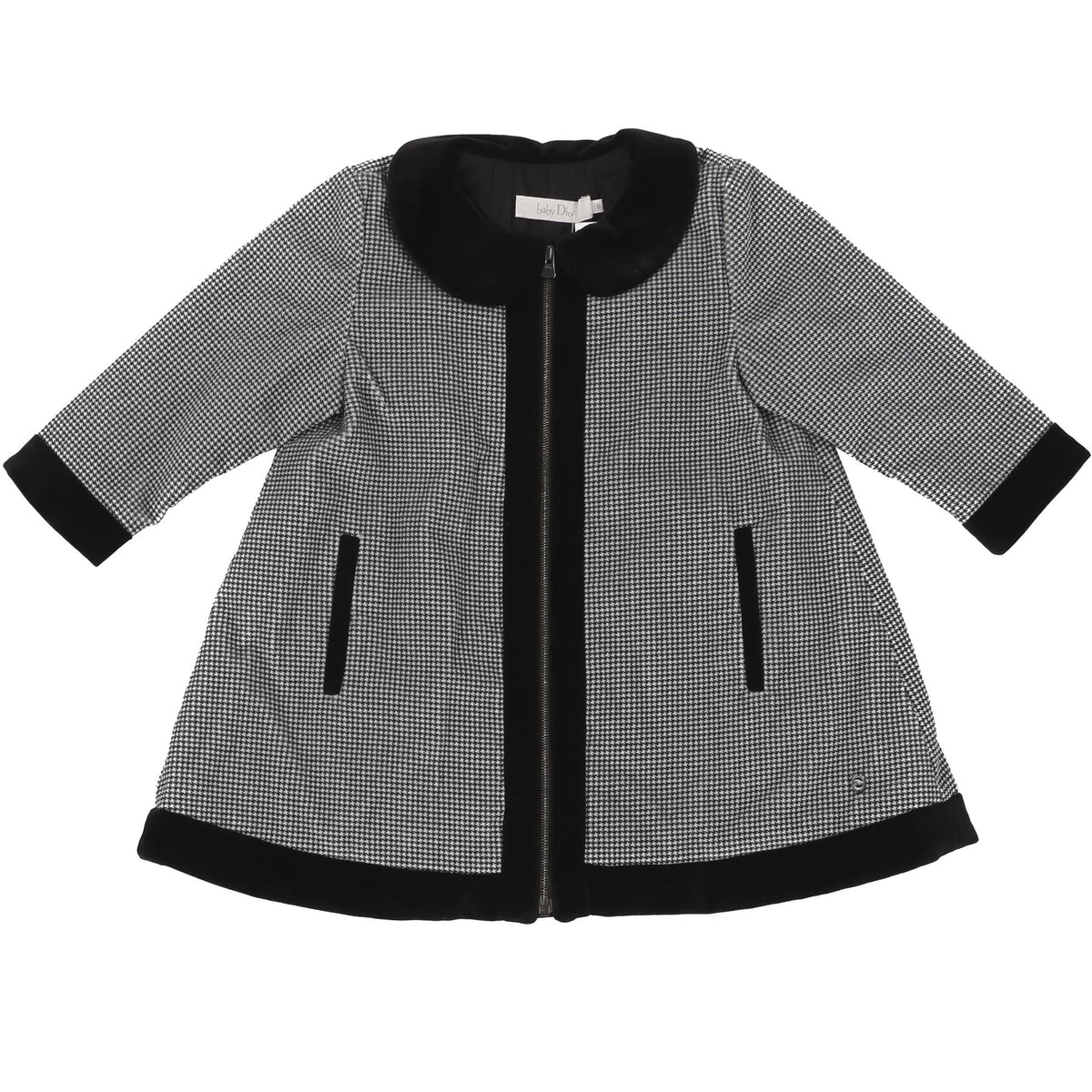 BABY DIOR BLACK BABY GIRLS COAT 18 MONTHS