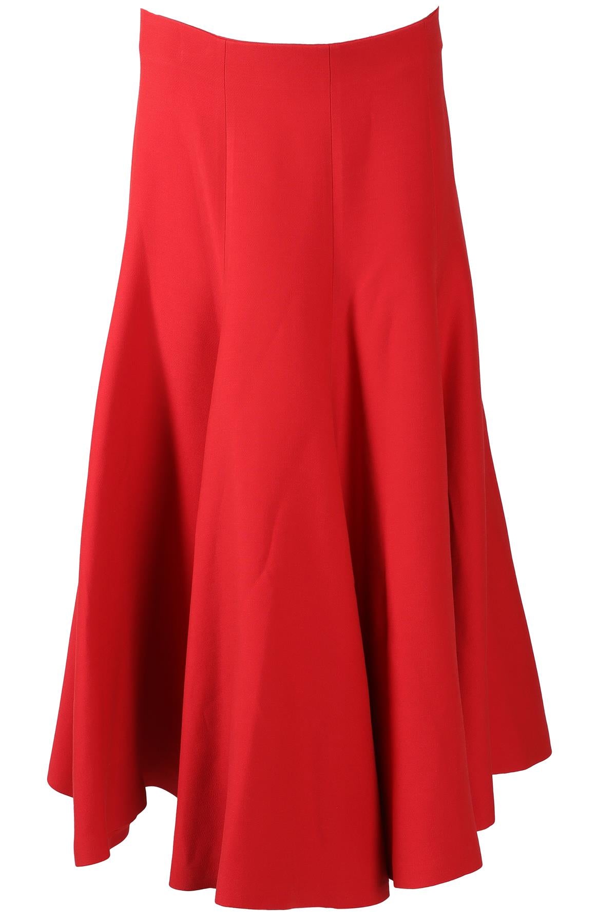 CHRISTIAN DIOR RED WOOL MIDI SKIRT FR 42 UK 14