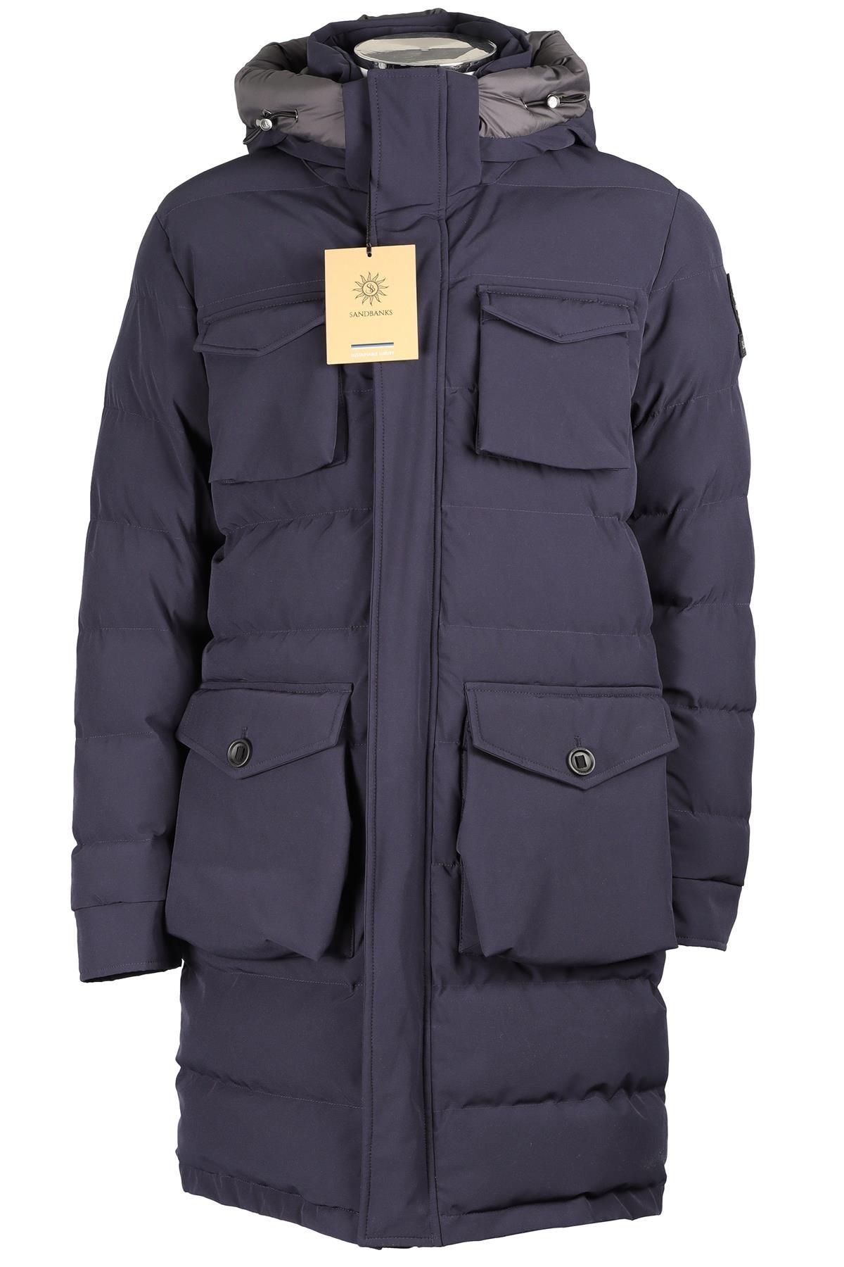 SANDBANKS NAVY MEN'S PADDED COAT MEDIUM