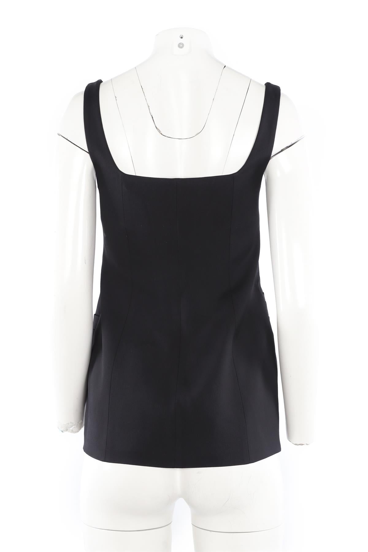 ANOTHER TOMORROW BLACK WOVEN WAISTCOAT IT 40 UK 8