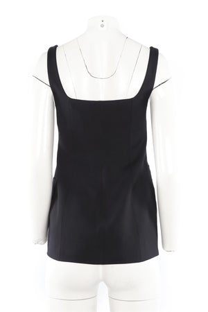 ANOTHER TOMORROW BLACK WOVEN WAISTCOAT IT 40 UK 8