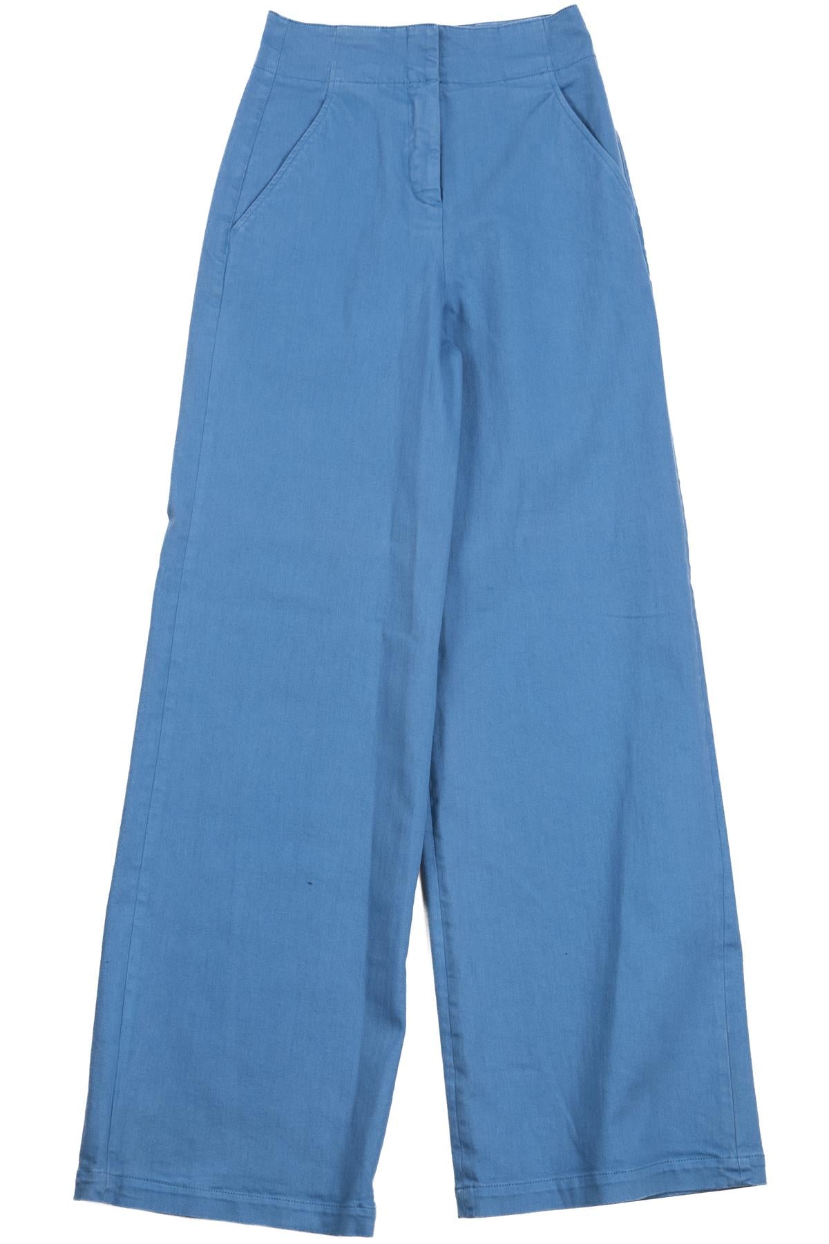 TIBI BUE COTTON WIDE LEG JEANS