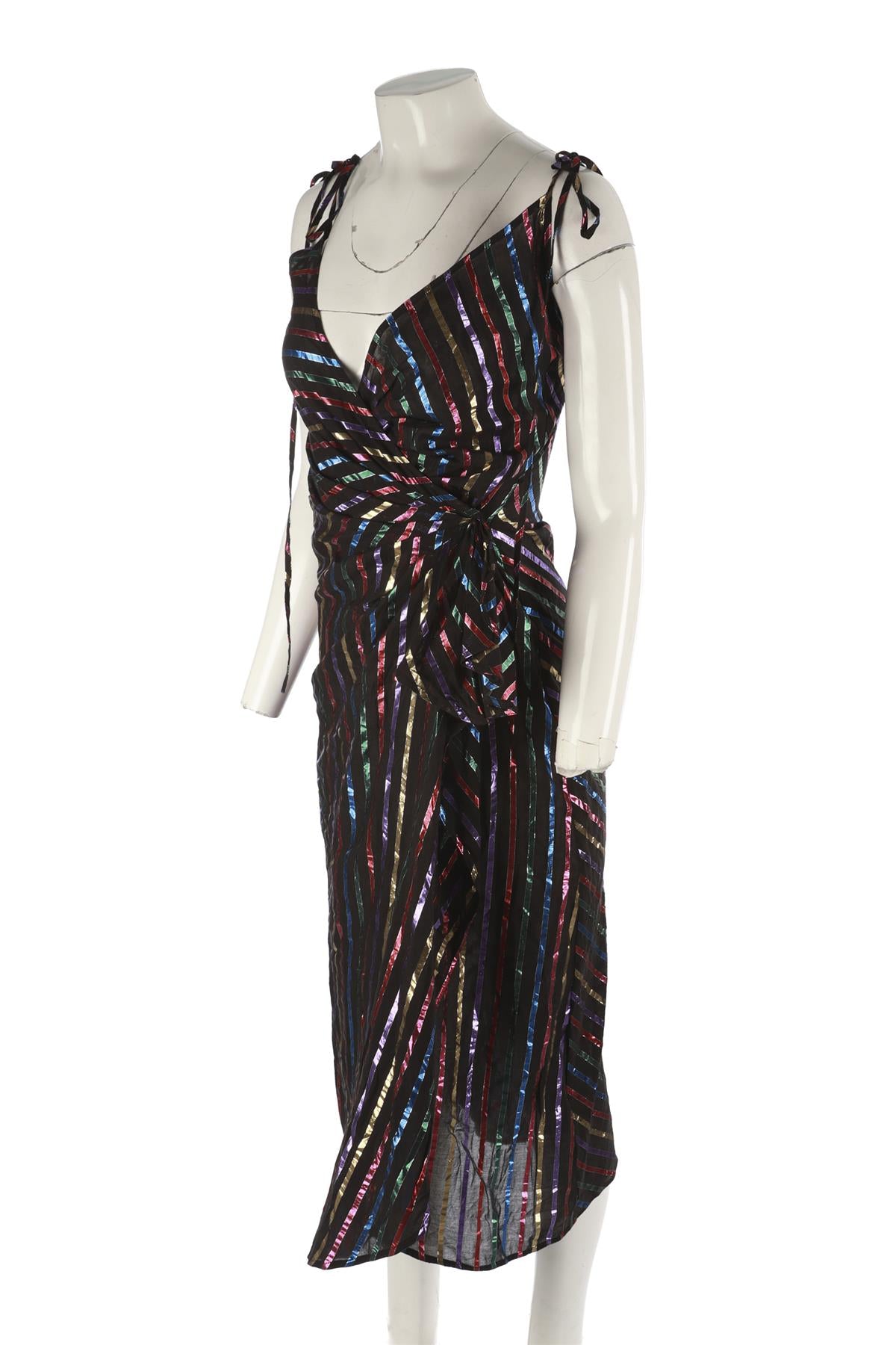 THE ATTICO MULTI COTTON MIDI DRESS IT 36 UK 4