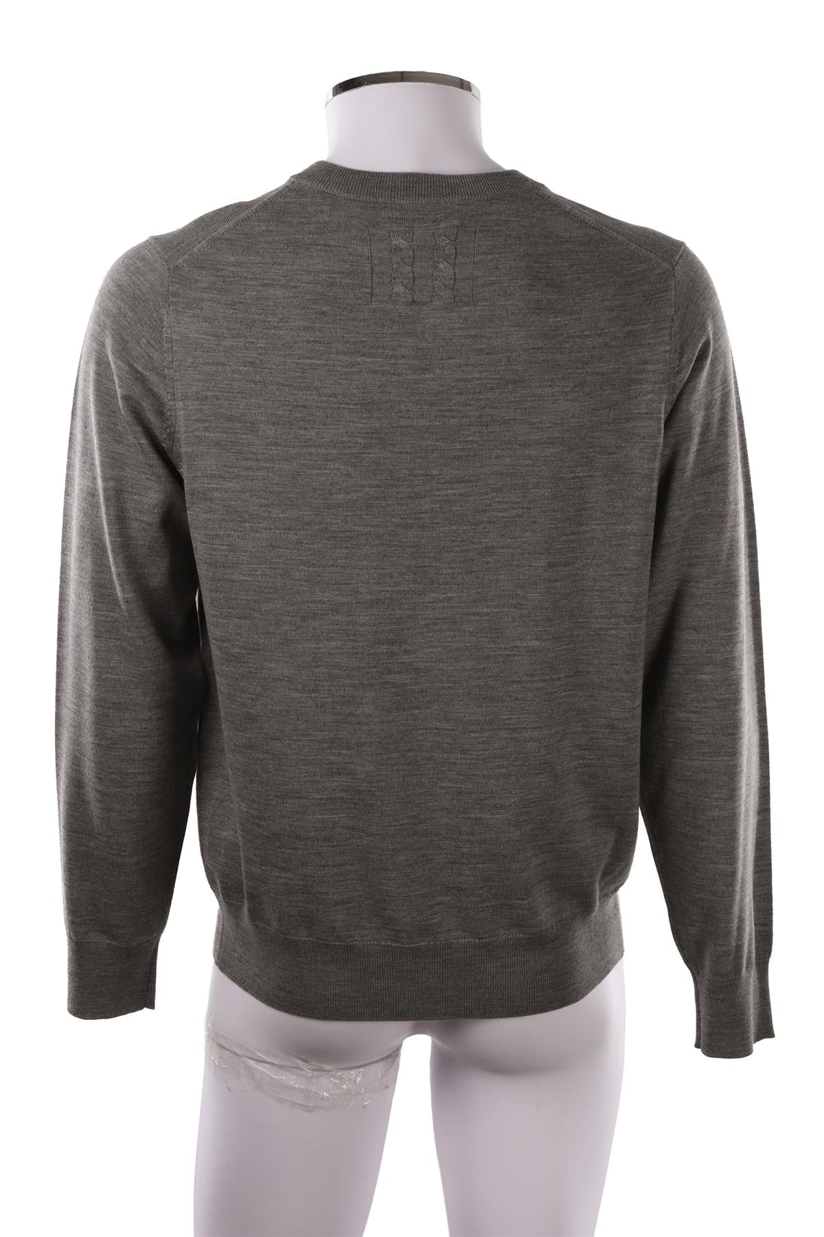 GREY MEN'S WOOL SWEATER