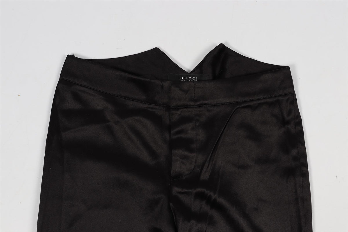 GUCCI VINTAGE SILK BLEND SKINNY PANTS IT 38 UK 6