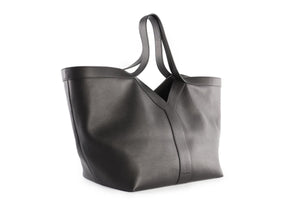 SAINT LAURENT BLACK Y LEATHER TOTE BAG