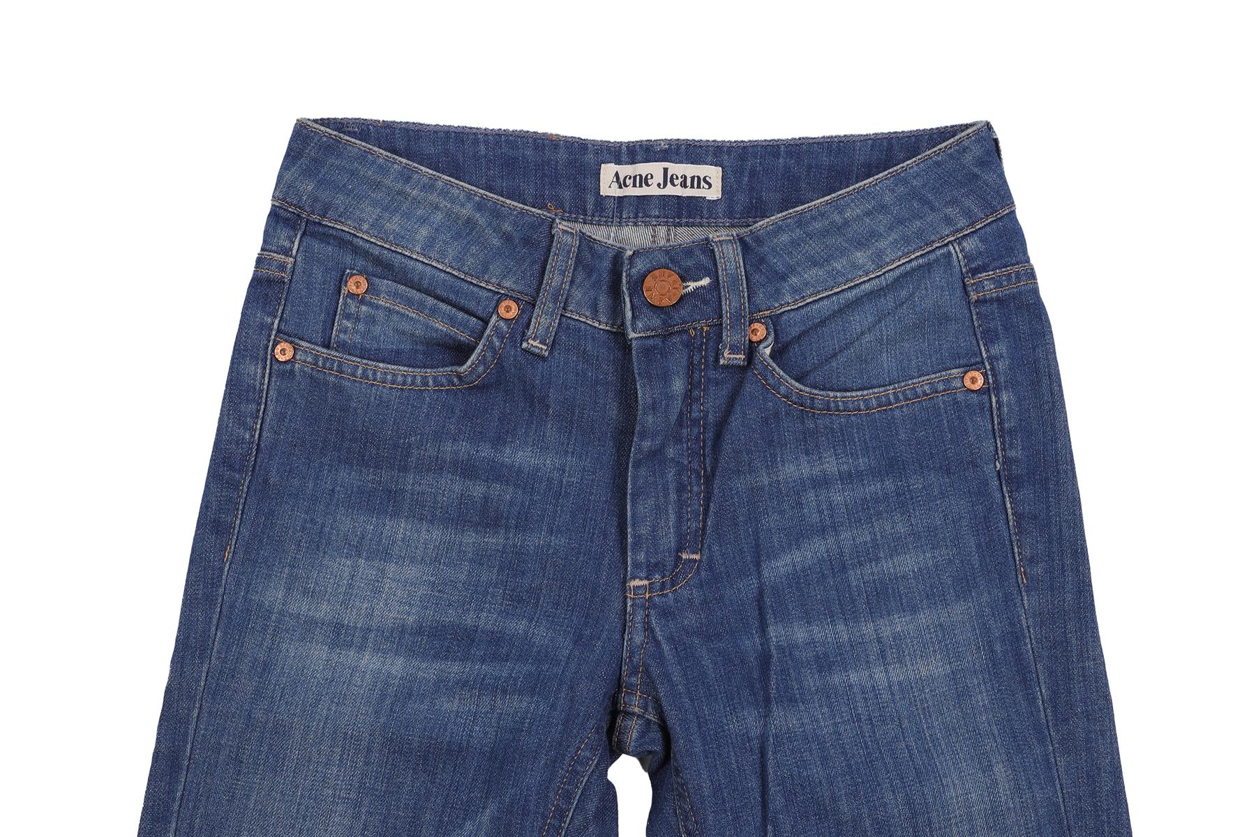 ACNE JEANS BLUE MID RISE SKINNY JEANS W25 UK 6-8
