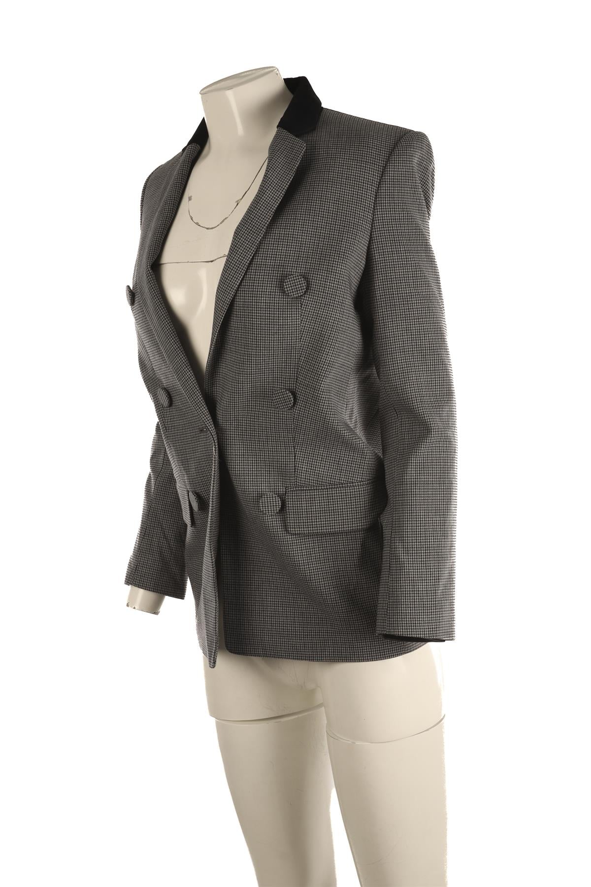 ALEXANDER WANG GREY WOOL BLAZER US 0 UK 4