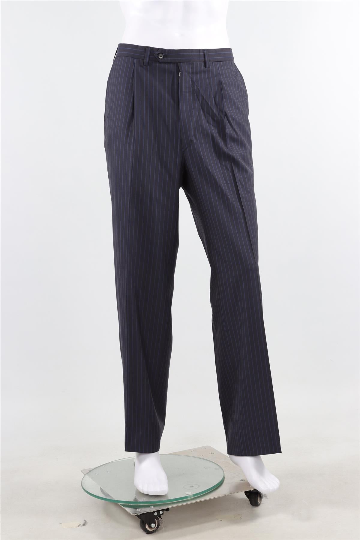 BRONI SUPER150S NAVY BLUE MEN'S WOOL TWO PIECE SUIT IT 52 UK/US 42