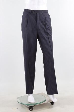 BRONI SUPER150S NAVY BLUE MEN'S WOOL TWO PIECE SUIT IT 52 UK/US 42