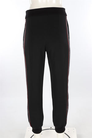 DOLCE AND GABBANA BLACK WOOL TAPERED PANTS IT 38 UK 6