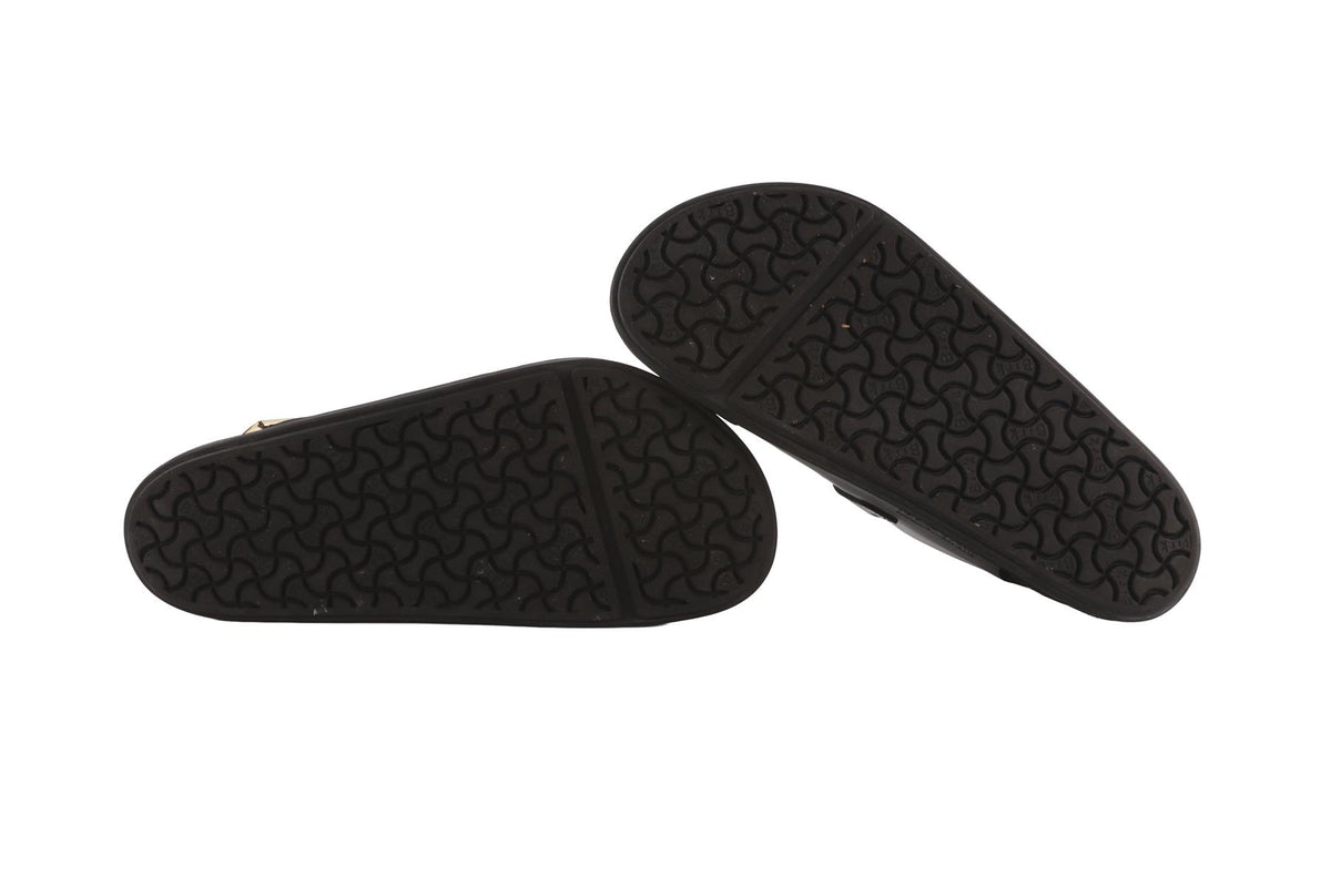 BIRKENSTOCK BLACK LEATHER SANDALS EU 40 UK 7 US 10