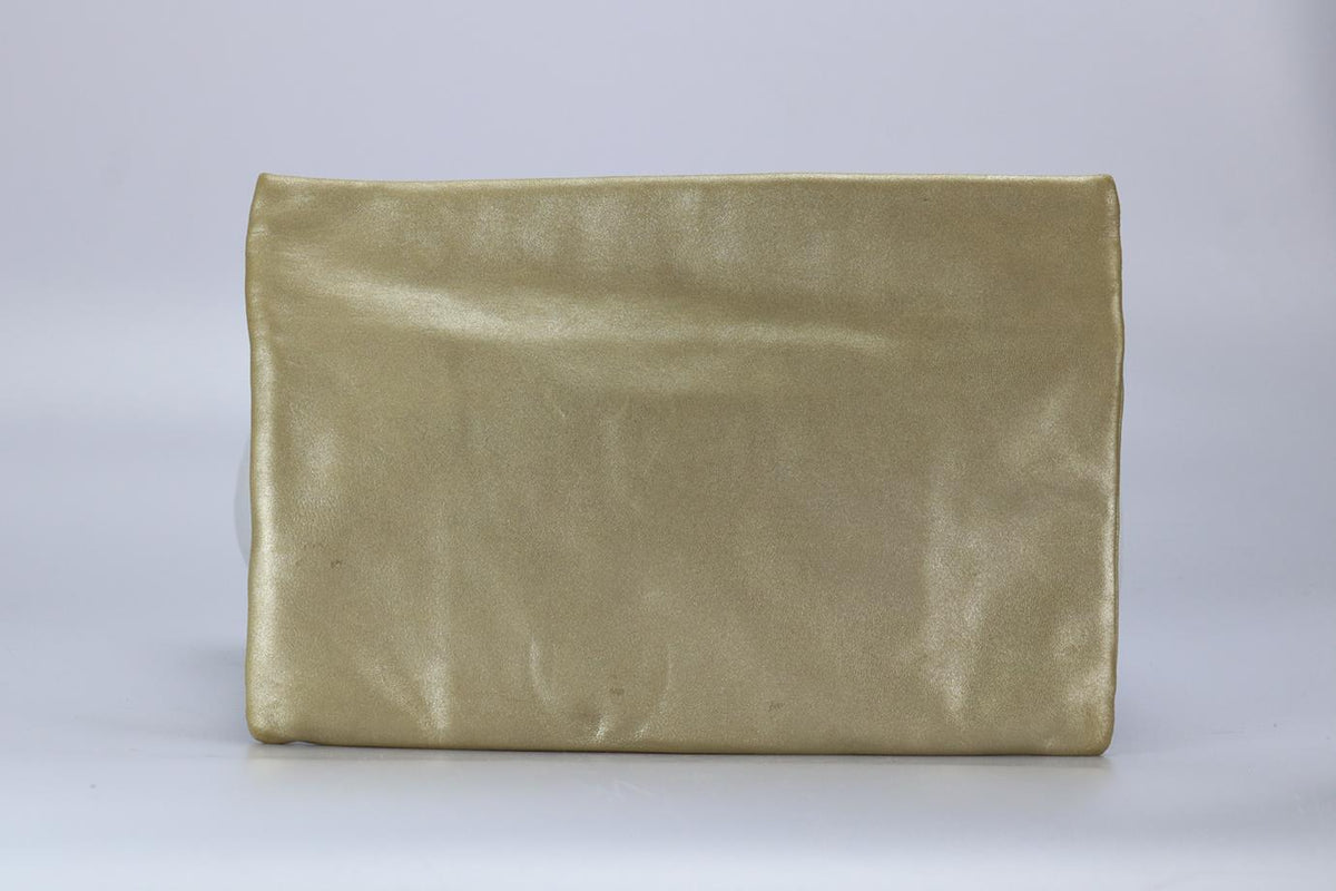LANVIN LOGO DETAILED LEATHER CLUTCH