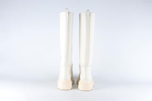 GIA + PERNILLE TEISBAEK WHITE LEATHER KNEE HIGH BOOTS EU 38 UK 5 US 8
