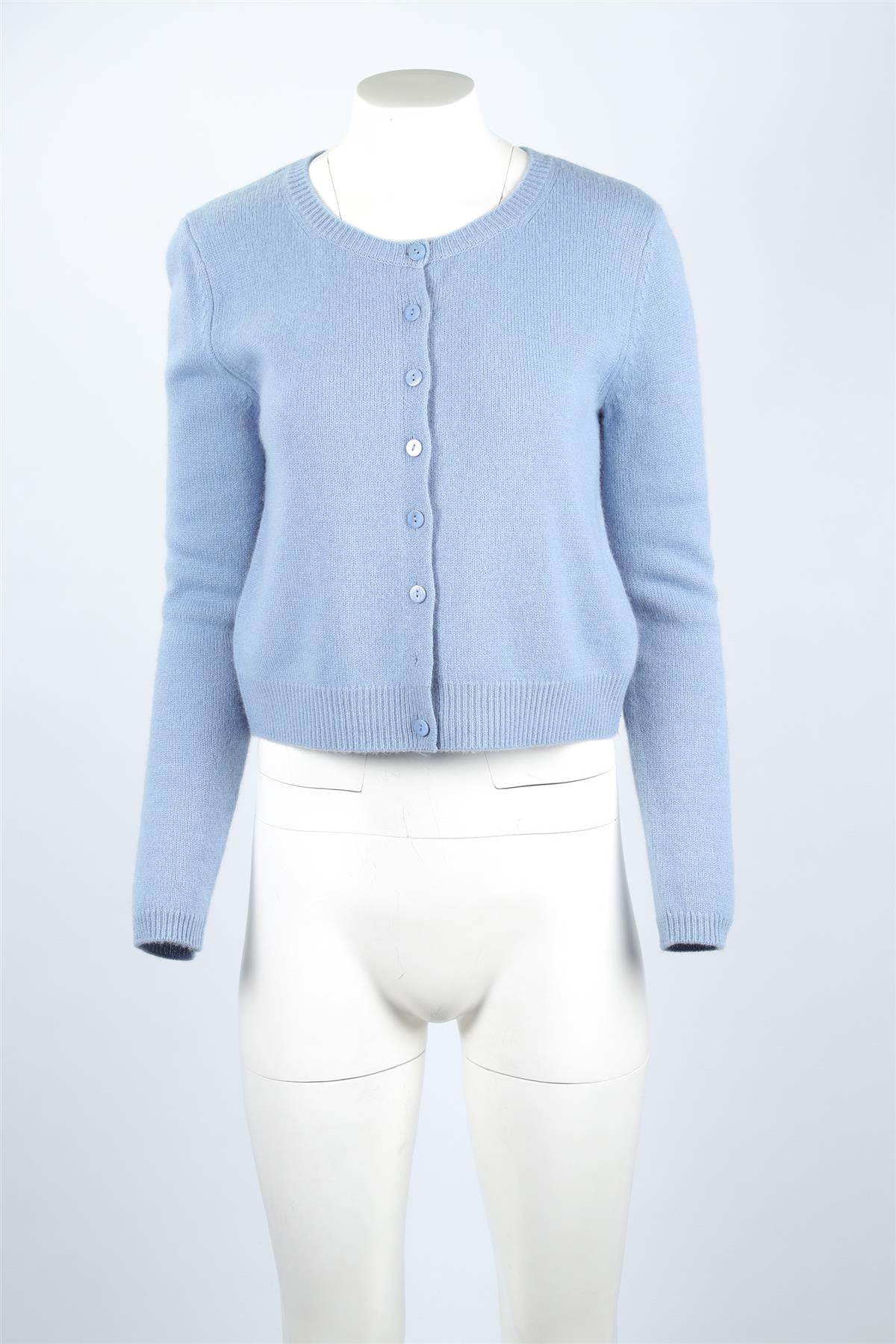 REFORMATION BLUE CASHMERE CARDIGAN SMALL