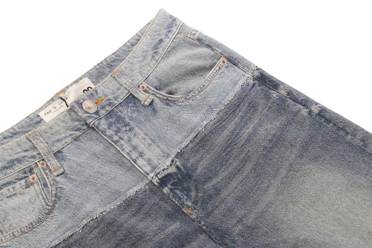 RAG & BONE BLUE COTTON WIDE LEG PANTS W29 UK 10-12