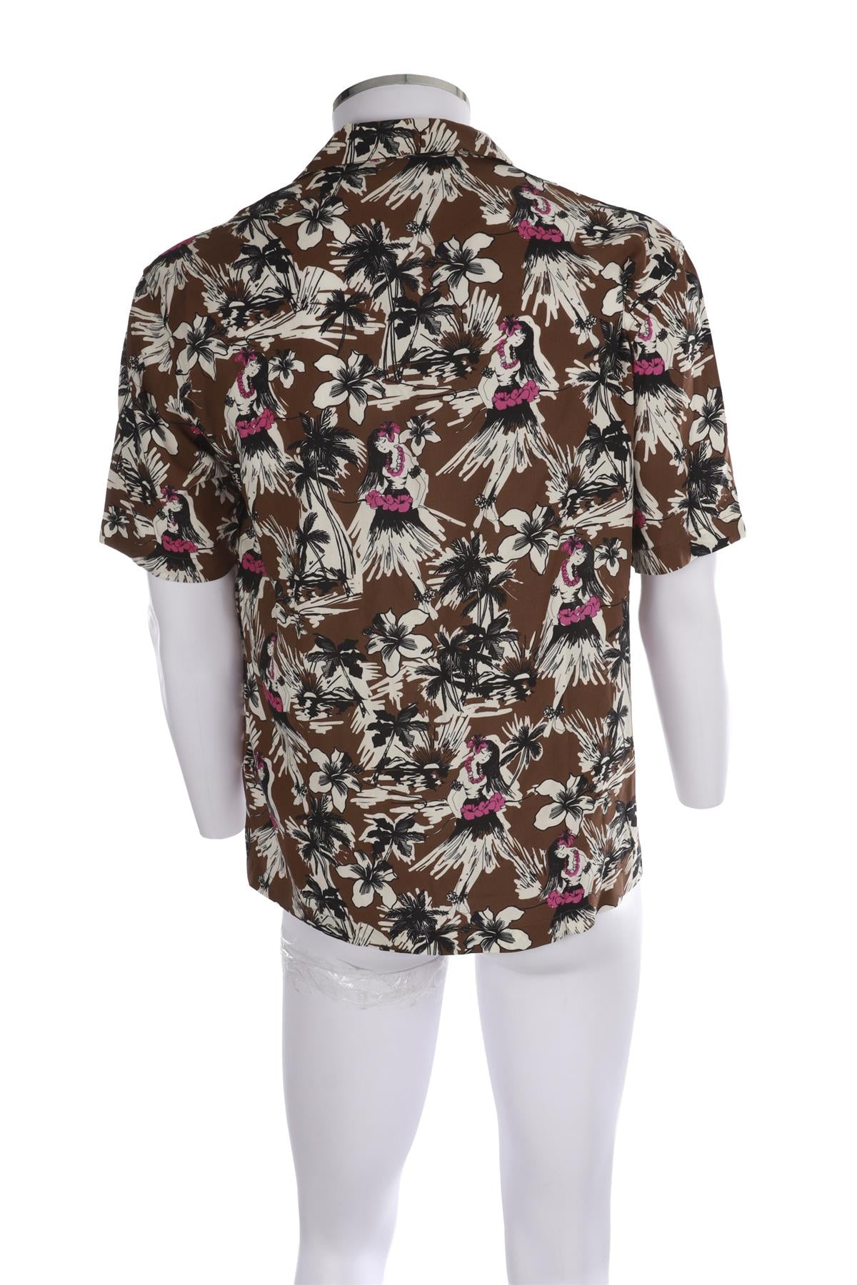 PALM ANGELS BROWN MEN'S JERSEY SHIRT IT 48 UK 38