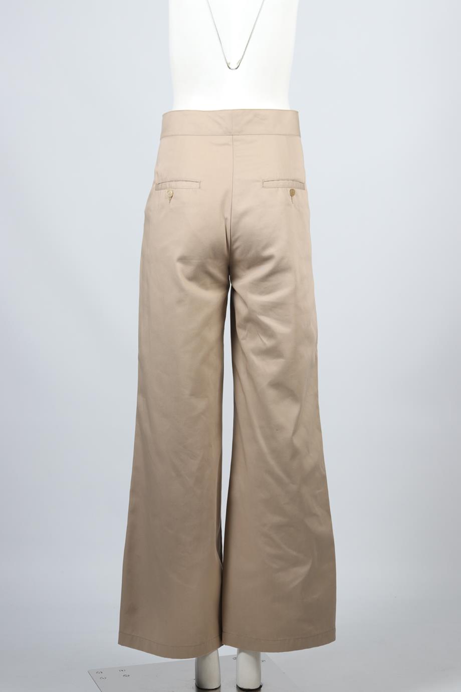 PALM ANGELS COTTON BLEND WIDE LEG PANTS LARGE