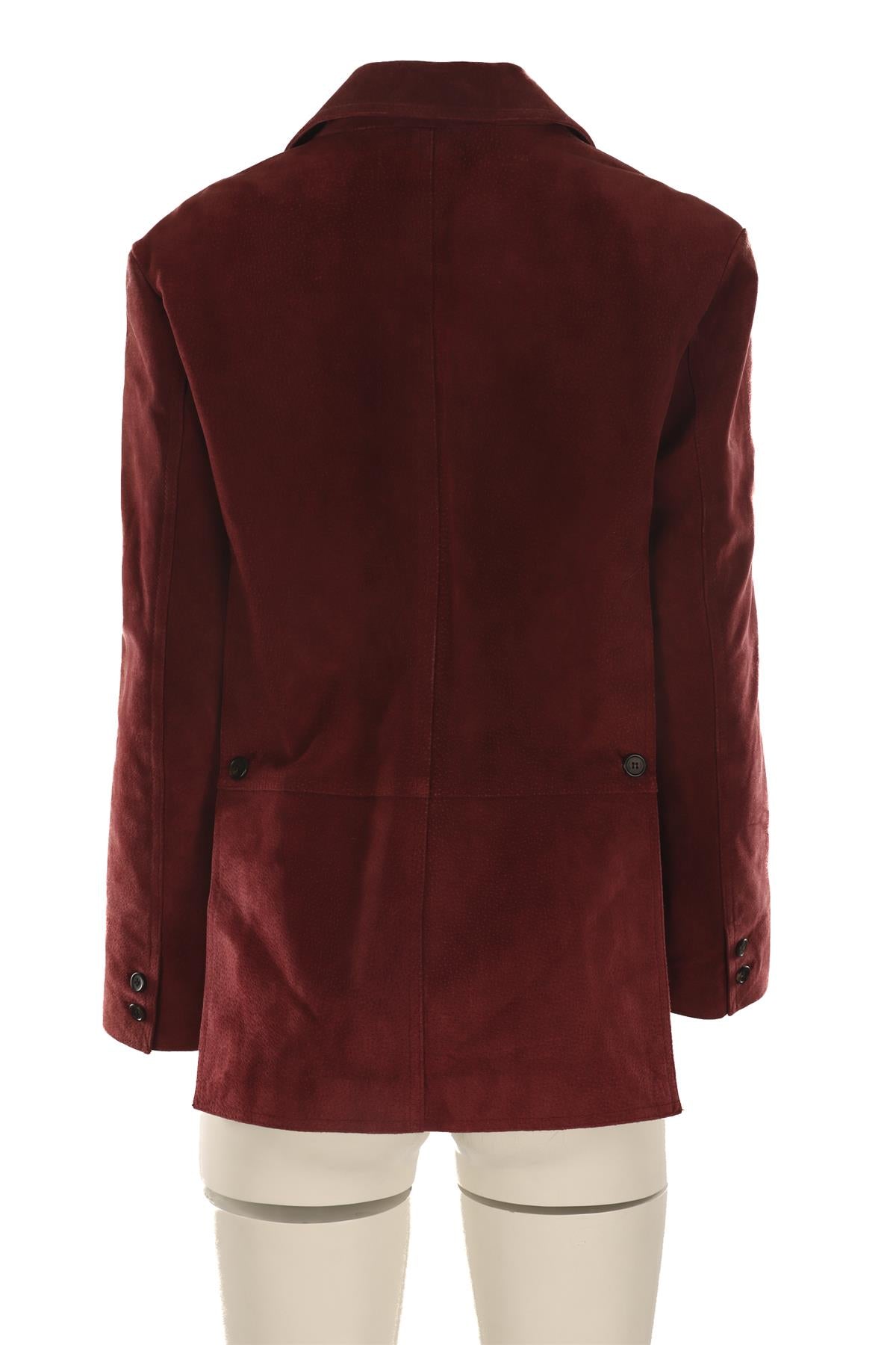 SOURCE UNKNOWN BURGUNDY SUEDE BLAZER ONE SIZE