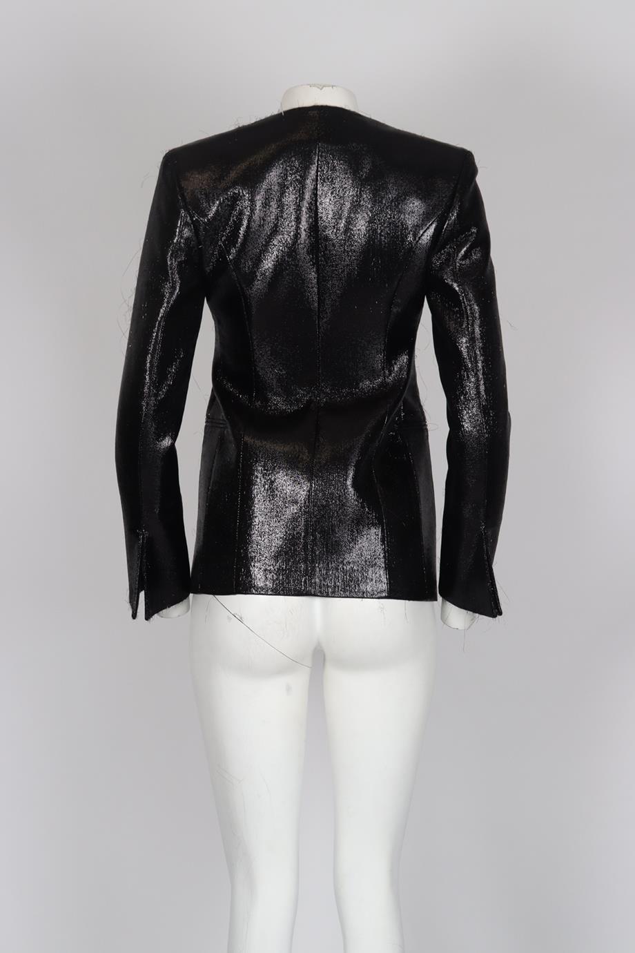 BALMAIN LAME WOOL BLEND BLAZER FR 38 UK 10